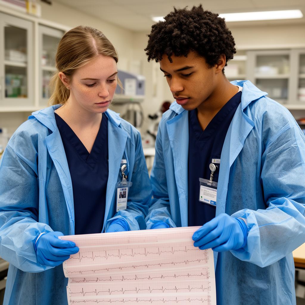 Lab assistant processing blood specimens
