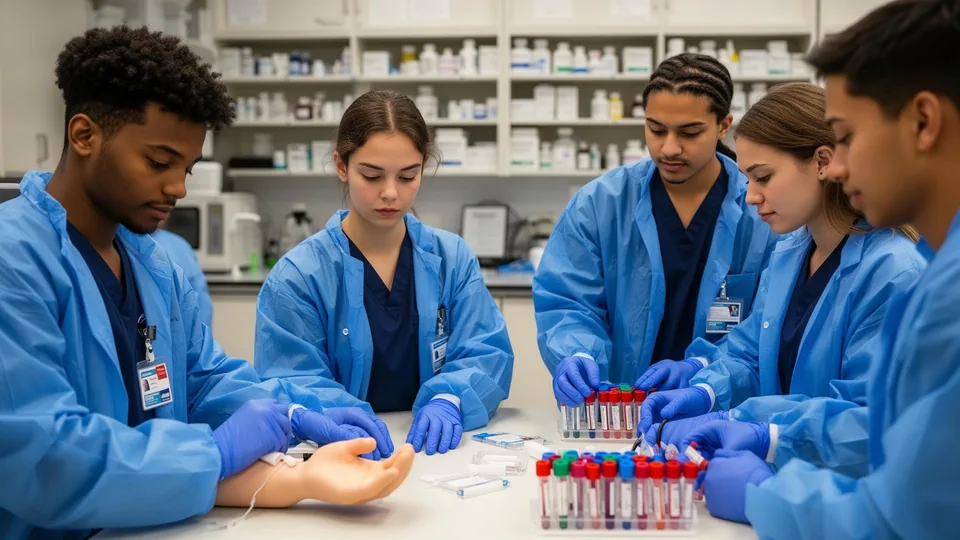 Lab Assistant, EKG Technician, and Phlebotomist training program at National Career Education - hands-on career training in Citrus Heights, CA